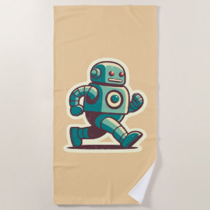 Serviette De Plage Robot Runner