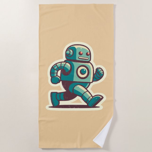 Serviette De Plage Robot Runner (Devant)