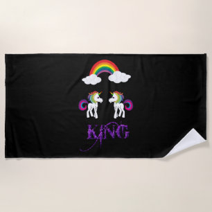 Serviette De Plage Roi Licorne