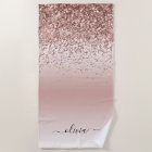 Rose Gold - Rose Pâle Pailleté Métal Monogramme No