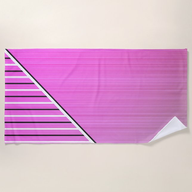 Serviette De Plage Rose moderne (Devant)
