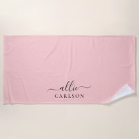 Rose Pâle Poussiéreux Rose Minimaliste Moderne Nom