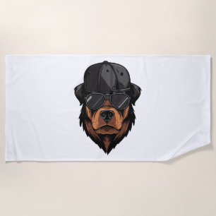 Serviette De Plage Rottweiler Gangster