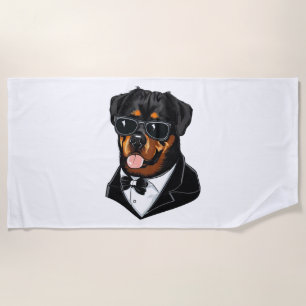 Serviette De Plage Rottweiler Le Gardien Du Corps