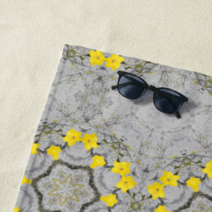 Serviette De Plage Roue d'harmonie de jonquilles