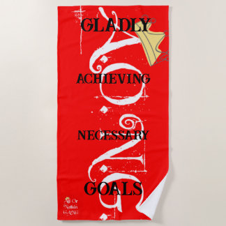Serviette de plage rouge A.O.N.G.