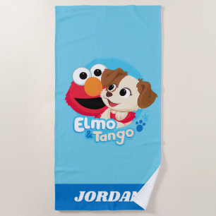 Serviette De Plage Rue Sésame Badge Elmo & Tango