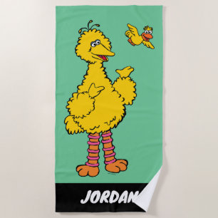Serviette De Plage Rue Sésame   Big Bird & Little Bird   Ajouter un n