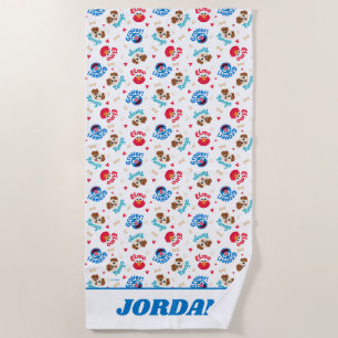 Serviette De Plage Rue Sésame   Tango, Elmo et Motif Grover