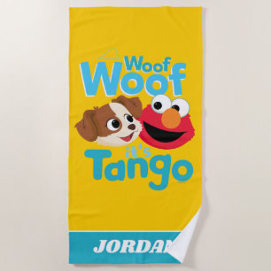 Serviette De Plage Rue Sésame Woof Woof It's Tango & Elmo