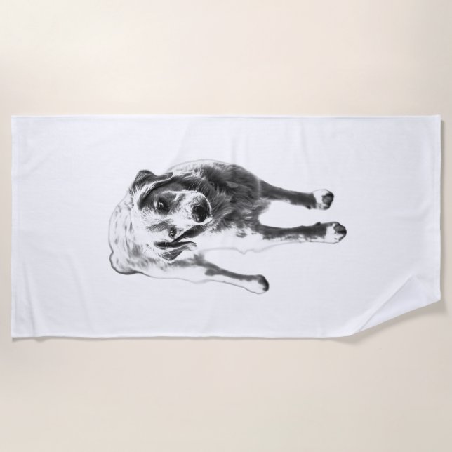 Serviette De Plage Rustic Automne Watch (Devant)