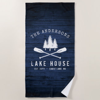 Serviette De Plage Rustic Lake House Boat