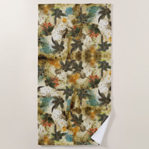 Serviette de plage rustique d'éclaboussure de