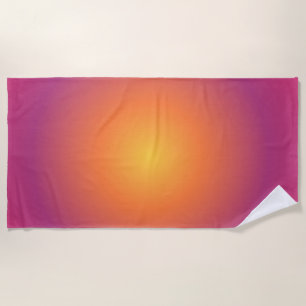 Serviette De Plage Sagittarius Aura Gradient Zodiac, Jaune Violet