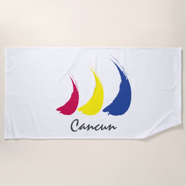 Serviette De Plage Sails_Paint-The-Wind_Cancun (Devant)