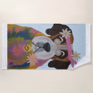 Serviette De Plage Saint Bernard Hippie