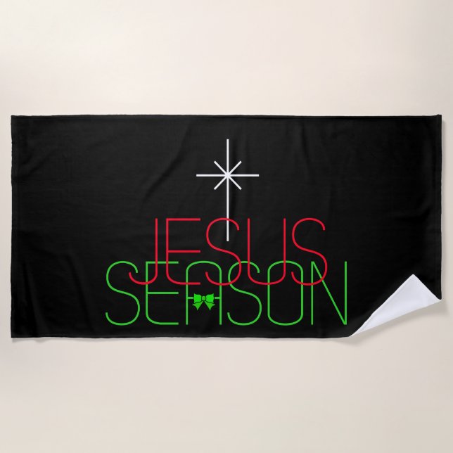Serviette De Plage Saison Jésus (Devant)