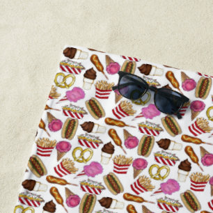 Serviette De Plage Salon d'Etat Carnaval Nachos Cotton Candy