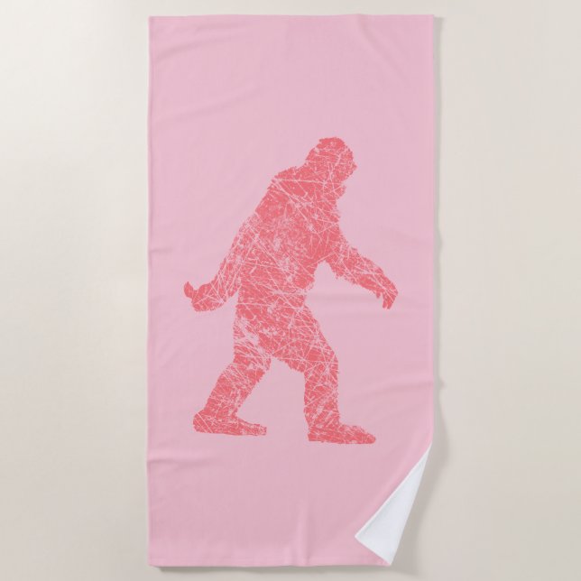 Serviette De Plage Sasquatch Bigfoot Silhouette Squatchine (Devant)