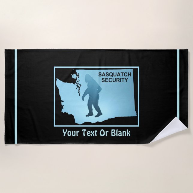Serviette De Plage Sasquatch Sécurité - Washington (Devant)