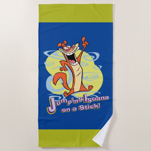 Serviette De Plage Sauter Igauna sur une bâche!™ (Devant)