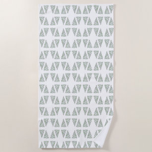 Serviette De Plage Scandi Motif d'arbre de Noël