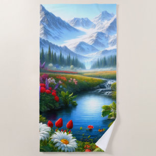 Serviette De Plage Scène de montagne
