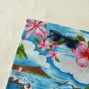 Serviette De Plage Scènes hawaïennes