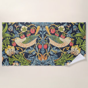 Serviette De Plage Schéma floral William Morris Strawberry Thief