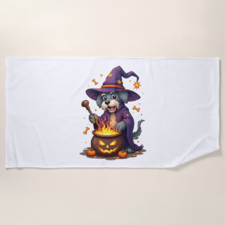 Serviette De Plage Schnauzer de lancer de sorts