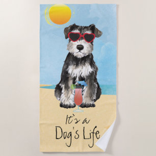 Serviette de plage Schnauzer miniature d'été