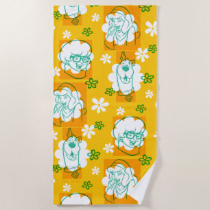 Serviette De Plage Scooby-Doo   Modèle floral de caractère