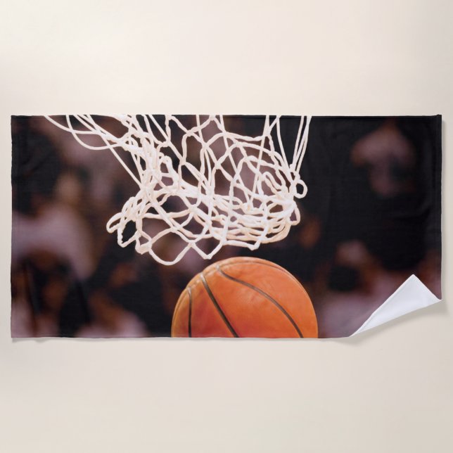 Serviette De Plage Scoring de basket-ball (Devant)