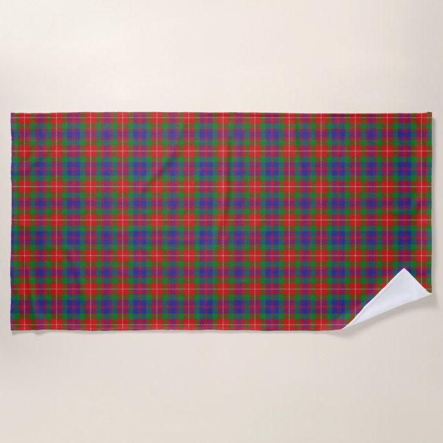 Serviette De Plage Scottish Accents Clan Fraser de Lovat Tartan (Devant)