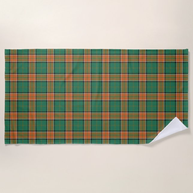 Serviette De Plage Scottish Accents Clan Pollock Tartan (Devant)