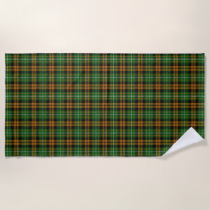 Serviette De Plage Scottish Accents Clan Ramsay Orange Chasse Tartan