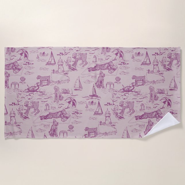 Serviette De Plage Sea Dog Toile Bouvier Des Flandres Beach Sand (Devant)