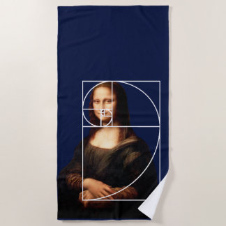 Serviette De Plage Séquence Leonardo da Vinci Mona Lisa Fibonacci