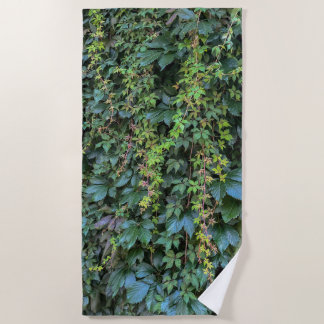 Serviette De Plage Serene Green Ivy Wall Suspendre Vins Plantes Feuil