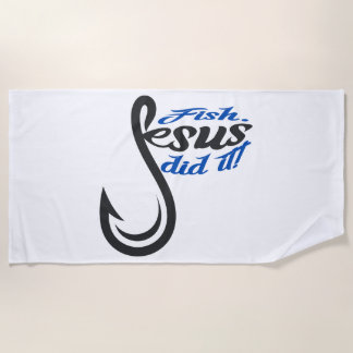 Serviette De Plage Serviette. Jésus L'A Fait.