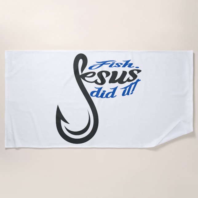 Serviette De Plage Serviette. Jésus L'A Fait. (Devant)