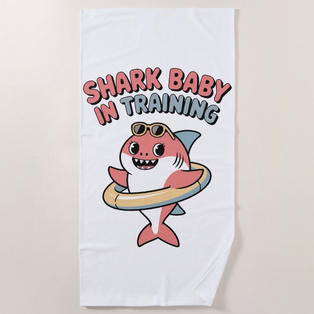 Serviette De Plage Shark Baby in Training | Kids (Devant)