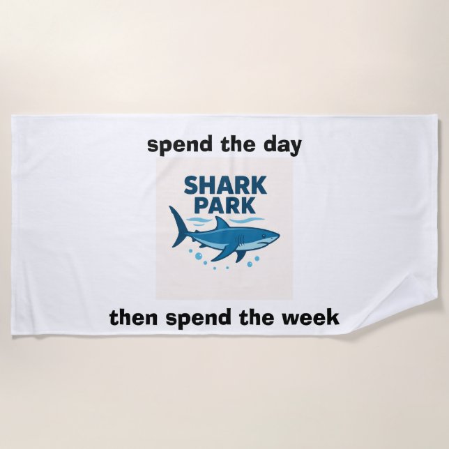Serviette De Plage shark park beach towel (Devant)