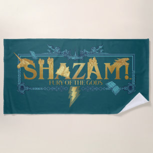 Serviette De Plage SHAZAM ! Furie des dieux Logo mythique