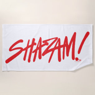 Serviette De Plage SHAZAM ! Furie des dieux   Logo Red Marker