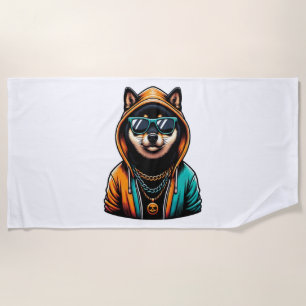 Serviette De Plage Shiba Inu dans le Sweat - shirt à capuche Streetwe