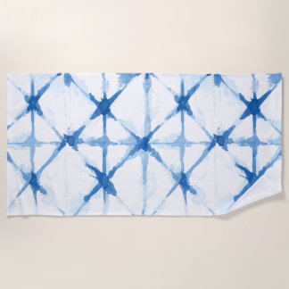 Serviette De Plage Shibori Tie Dye Triangle Motif Beach Towne
