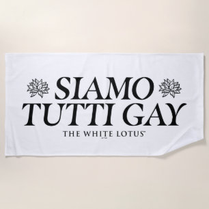 Serviette De Plage Siamo Tutti Gay - Le Lotus Blanc