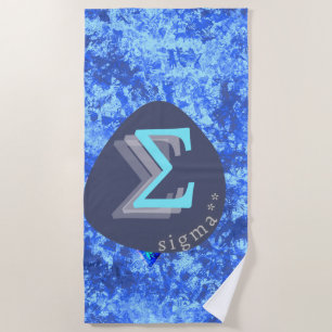 Serviette de plage Sigma grecque Monogram