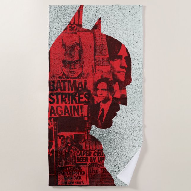 Serviette De Plage Silhouette de Batman (Devant)